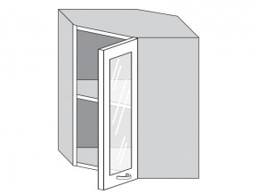 1.60.3у Шкаф настенный (h=720) угловой на 600мм со стекл. дверцей в Троицке - troick.mebel74.com | фото