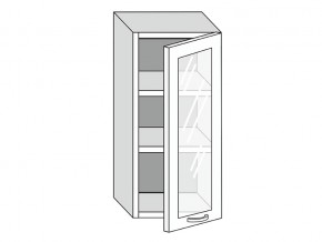 19.40.3 Шкаф настенный (h=913) на 400мм с 1-ой стекл. дверцей в Троицке - troick.mebel74.com | фото