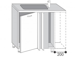 2.10.1ум Шкаф-стол под врезную мойку, УНИ в Троицке - troick.mebel74.com | фото