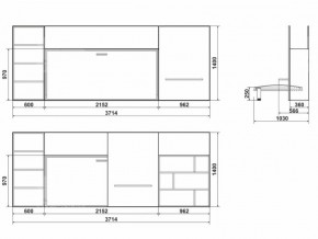 Детская стенка Компакт стандарт с кроватью Смарт 3 в Троицке - troick.mebel74.com | фото 3