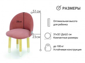 Детский мягкий стул Stumpa пудровый в Троицке - troick.mebel74.com | фото 2