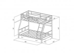 Двухъярусная кровать Гранада 1 ПЯ Коричневая в Троицке - troick.mebel74.com | фото 2