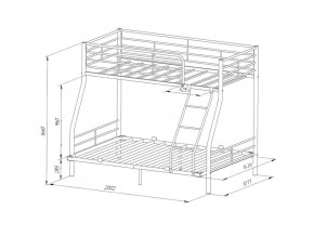 Двухъярусная кровать Гранада-2 140 коричневый в Троицке - troick.mebel74.com | фото 2