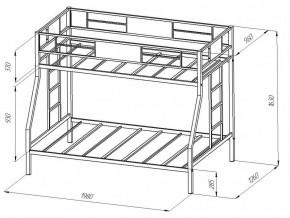 Двухъярусная кровать Гранада Черная в Троицке - troick.mebel74.com | фото 2