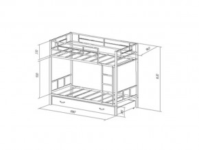 Двухъярусная кровать Севилья 2 Я Черная в Троицке - troick.mebel74.com | фото 2