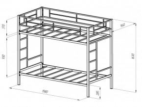 Двухъярусная кровать Севилья Черная в Троицке - troick.mebel74.com | фото 2