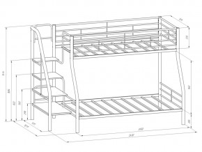 Двухъярусная кровать Толедо 1 Черный-Венге в Троицке - troick.mebel74.com | фото 2