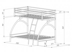 Двухъярусная кровать Виньола 2 Черная в Троицке - troick.mebel74.com | фото 2