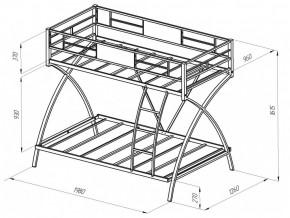 Двухъярусная кровать Виньола Черная в Троицке - troick.mebel74.com | фото 2