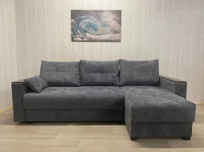 Диван Комфорт-3 ПБ+МДФ Тик-Так велюр Sensey steel grey в Троицке - troick.mebel74.com | фото