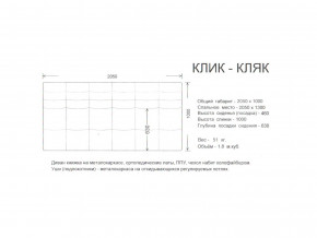 Диван прямой Клик Кляк (ППУ) с ножками-кубышками Селфи 03/Селфи 01 в Троицке - troick.mebel74.com | фото 2