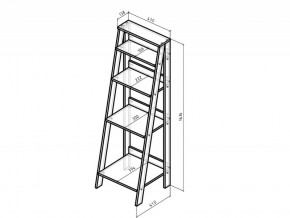 Этажерка Лофт белый в Троицке - troick.mebel74.com | фото 2