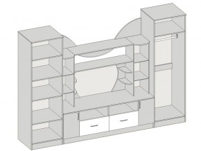 Гостиная Аллегро вариант 5 венге Linum/дуб белфорт в Троицке - troick.mebel74.com | фото 2