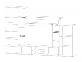 Гостиная Онтарио дуб крафт/белый в Троицке - troick.mebel74.com | фото 2