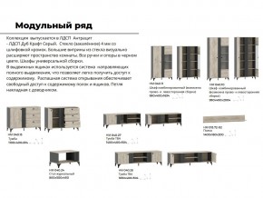 Гостиная Отис Дуб Крафт Серый/Антрацит в Троицке - troick.mebel74.com | фото 5