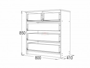 Комод 8 фант венге-млечный дуб в Троицке - troick.mebel74.com | фото 2