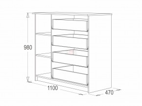 Комод 9 фант венге-млечный дуб в Троицке - troick.mebel74.com | фото 2