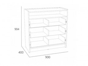 Комод Оттавия НМ 011.04 Антрацит в Троицке - troick.mebel74.com | фото 2