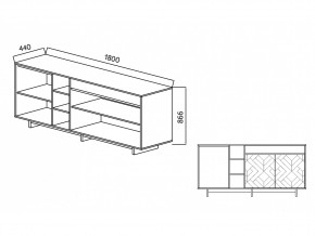 Комодино Moderno-1800 Ф2 в Троицке - troick.mebel74.com | фото 5