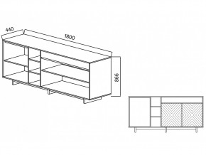 Комодино Moderno-1800 Ф4 в Троицке - troick.mebel74.com | фото 4