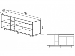 Комодино Moderno-1800 Ф6 в Троицке - troick.mebel74.com | фото 2