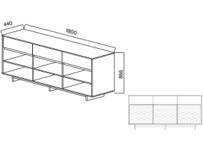 Комодино Moderno-1800 В-2 Ф1 в Троицке - troick.mebel74.com | фото 2