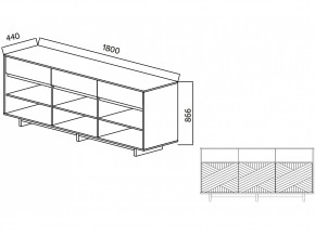 Комодино Moderno-1800 В-2 Ф3 в Троицке - troick.mebel74.com | фото 4