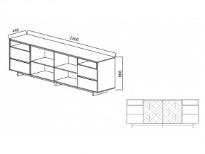 Комодино Moderno-2200 Ф2 в Троицке - troick.mebel74.com | фото 4