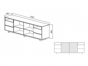 Комодино Moderno-2200 Ф4 в Троицке - troick.mebel74.com | фото 4