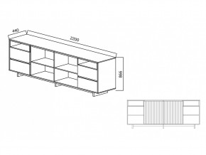 Комодино Moderno-2200 Ф5 в Троицке - troick.mebel74.com | фото 4