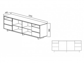 Комодино Moderno-2200 Ф6 в Троицке - troick.mebel74.com | фото 4