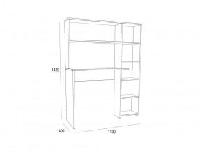 Компьютерный стол-стеллаж ST04 Дуб сонома в Троицке - troick.mebel74.com | фото 2