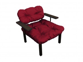 Кресло Дачное бордовая подушка в Троицке - troick.mebel74.com | фото