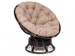 Кресло-качалка Papasan w 23/01 B с подушкой Antique brown, экошерсть Коричневый в Троицке - troick.mebel74.com | фото 1