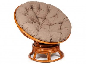 Кресло-качалка Papasan w 23/01 B с подушкой Cognac, экошерсть Коричневый в Троицке - troick.mebel74.com | фото