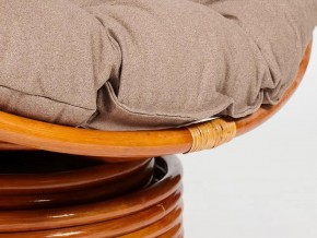 Кресло-качалка Papasan w 23/01 B с подушкой Cognac, экошерсть Коричневый в Троицке - troick.mebel74.com | фото 2