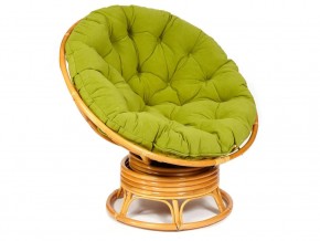 Кресло-качалка Papasan w 23/01 B с подушкой Honey, флок Олива в Троицке - troick.mebel74.com | фото