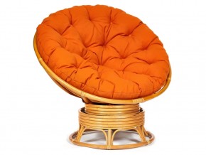 Кресло-качалка Papasan w 23/01 B с подушкой Honey, ткань Оранжевый в Троицке - troick.mebel74.com | фото