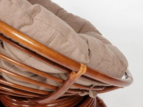 Кресло-качалка Papasan w 23/01 B с подушкой Pecan, экошерсть Коричневый в Троицке - troick.mebel74.com | фото 3