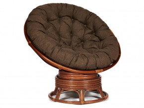 Кресло-качалка Papasan w 23/01 B с подушкой Pecan, ткань Коричневый в Троицке - troick.mebel74.com | фото