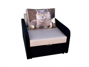 Кресло кровать Канзасик с подлокотниками кот с ромашками-2 в Троицке - troick.mebel74.com | фото