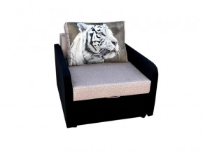 Кресло кровать Канзасик с подлокотниками тигр белый в Троицке - troick.mebel74.com | фото