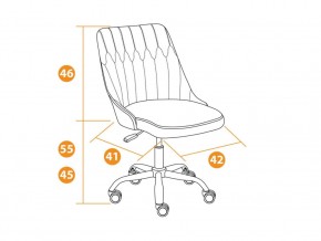 Кресло офисное Swan флок коричневый в Троицке - troick.mebel74.com | фото 2