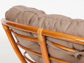 Кресло Papasan 23/01 W с подушкой Cognac, экошерсть Коричневый в Троицке - troick.mebel74.com | фото 3