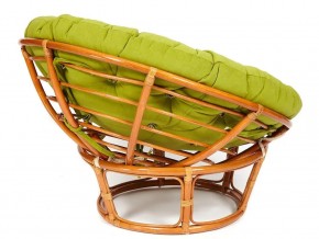 Кресло Papasan 23/01 W с подушкой Cognac, флок Олива в Троицке - troick.mebel74.com | фото 2