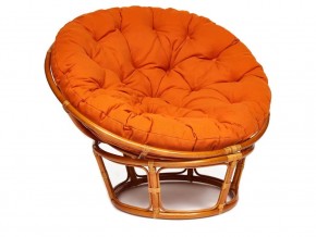 Кресло Papasan 23/01 W с подушкой Cognac, ткань Оранжевый в Троицке - troick.mebel74.com | фото