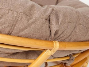 Кресло Papasan 23/01 W с подушкой Honey, экошерсть Коричневый в Троицке - troick.mebel74.com | фото 3