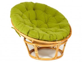 Кресло Papasan 23/01 W с подушкой Honey, флок Олива в Троицке - troick.mebel74.com | фото 1