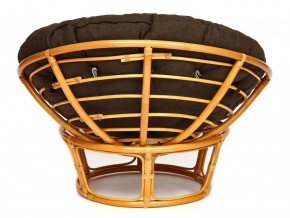 Кресло Papasan 23/01 W с подушкой Honey, ткань Коричневый в Троицке - troick.mebel74.com | фото 3