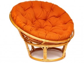 Кресло Papasan 23/01 W с подушкой Honey, ткань Оранжевый в Троицке - troick.mebel74.com | фото